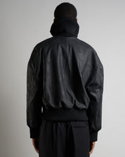 Giubbotto in pelle cropped