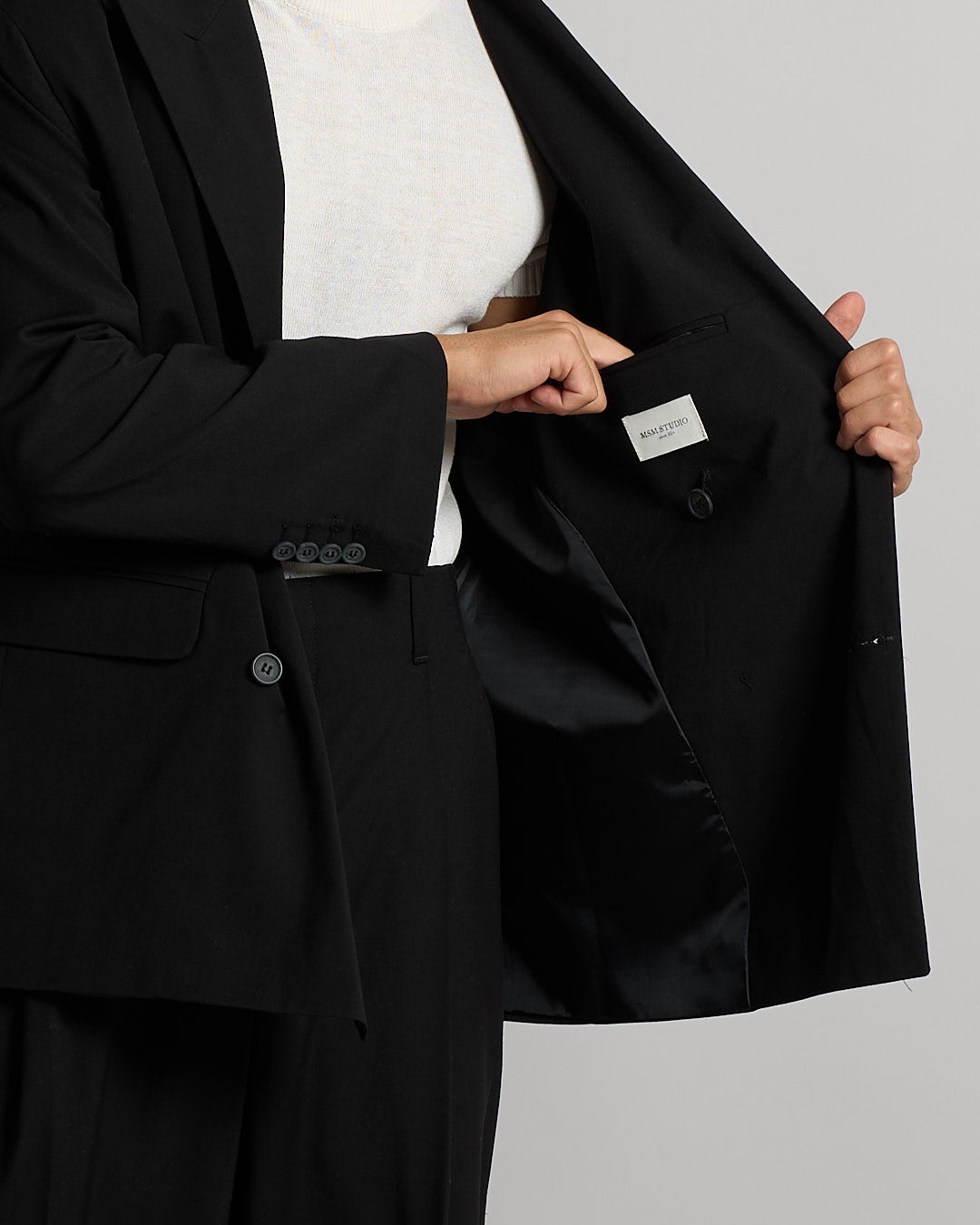 Giacca Sartoriale Doppiopetto Nero