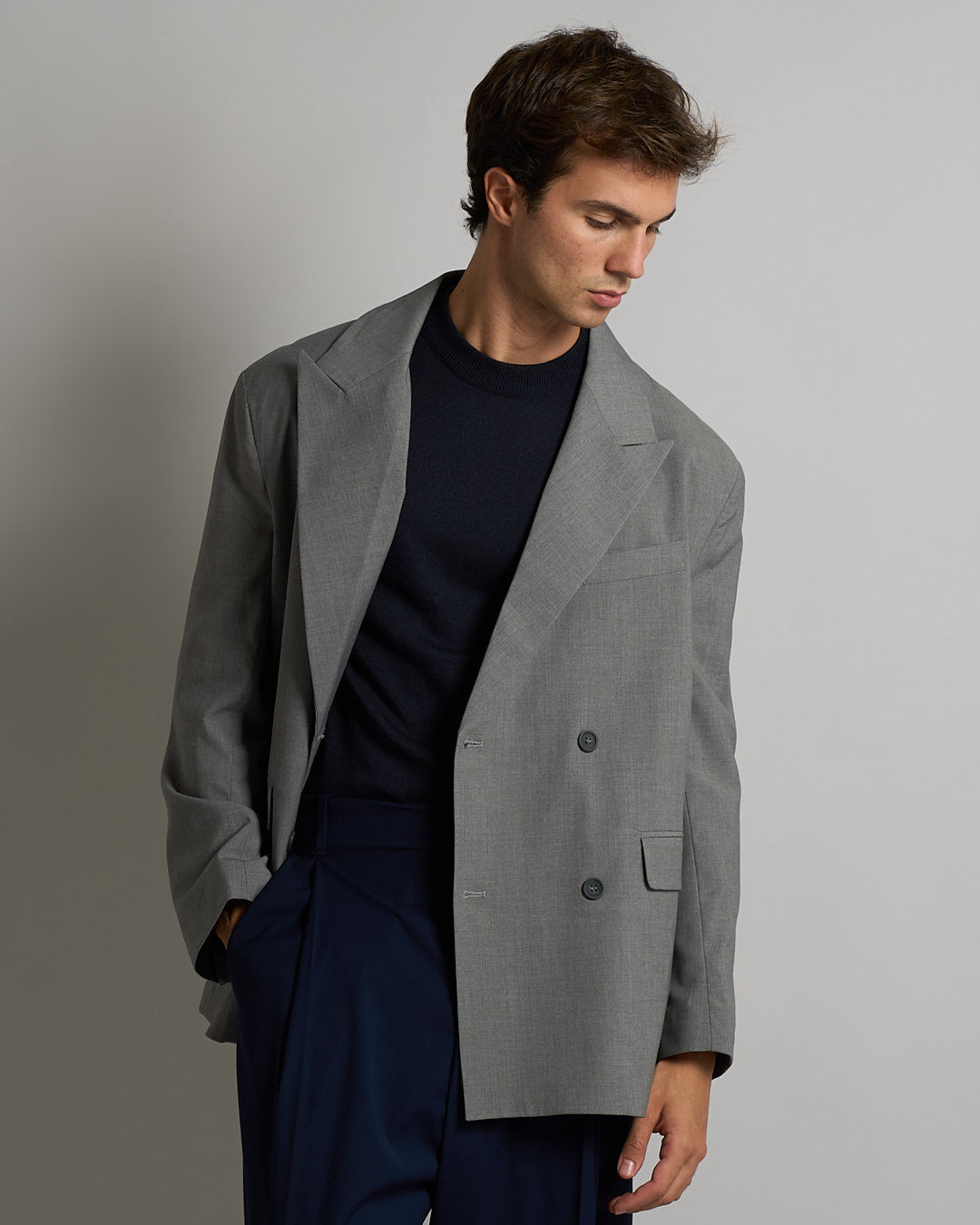 Giacca Sartoriale Doppiopetto Grigio