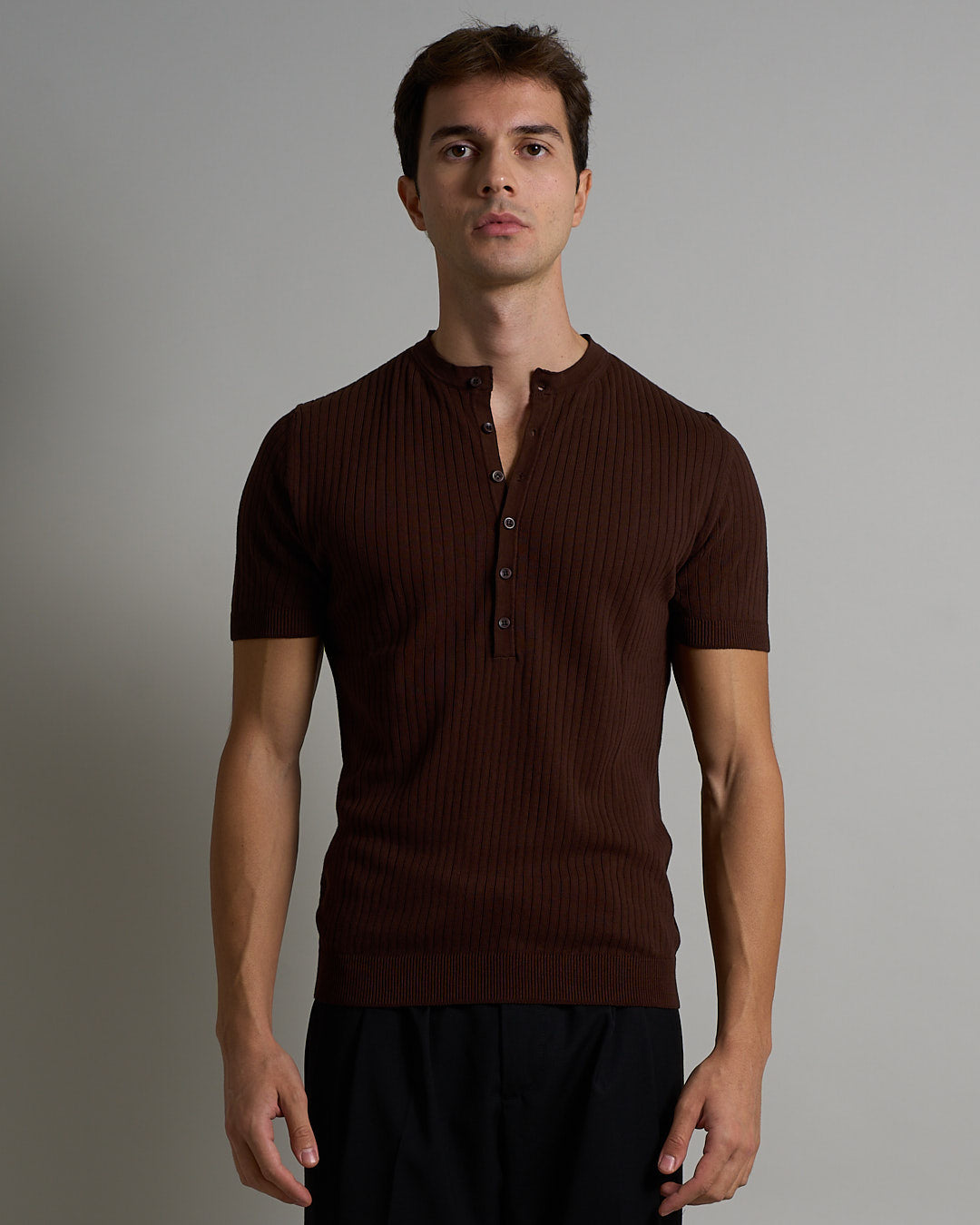 T-shirt Serafino a coste Limited Edition