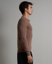 Polo a coste Limited Edition manica lunga