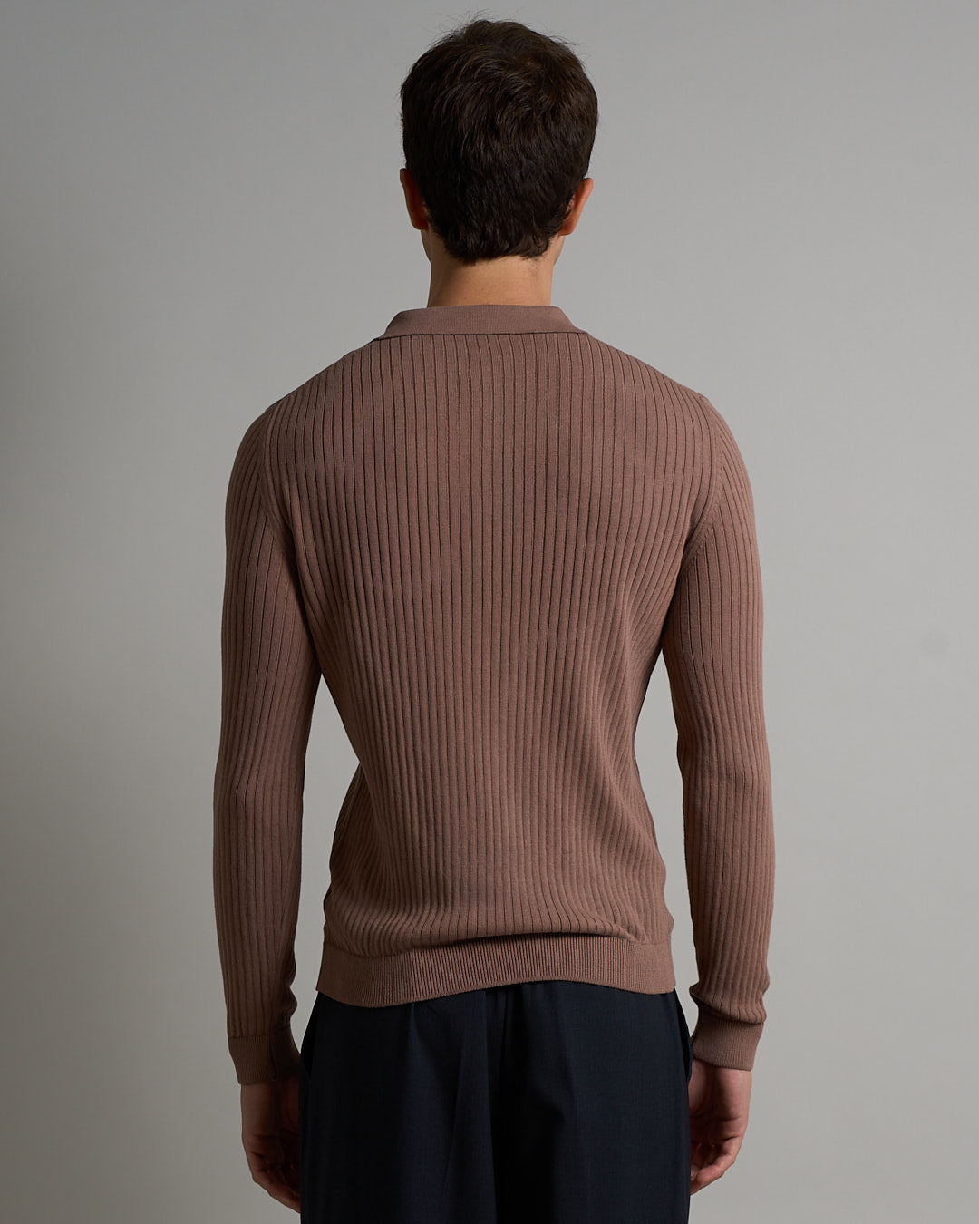 Polo a coste Limited Edition manica lunga