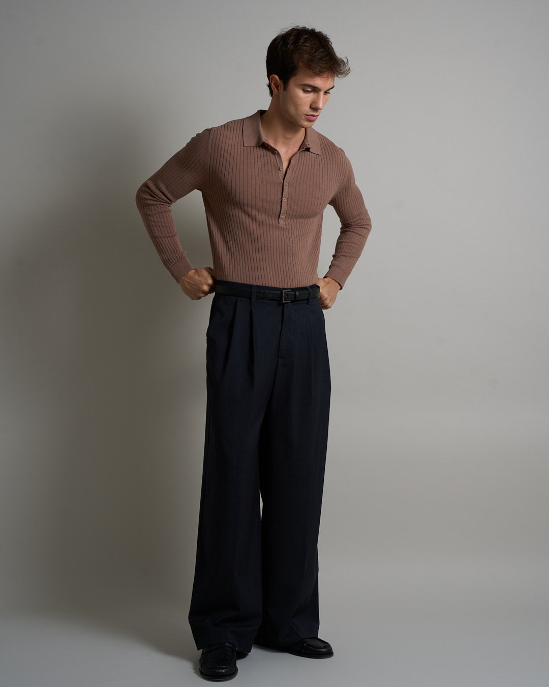 Polo a coste Limited Edition manica lunga