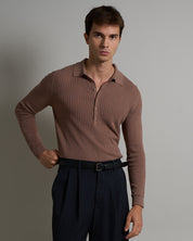 Polo a coste Limited Edition manica lunga