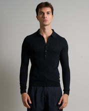 Polo a coste Limited Edition manica lunga