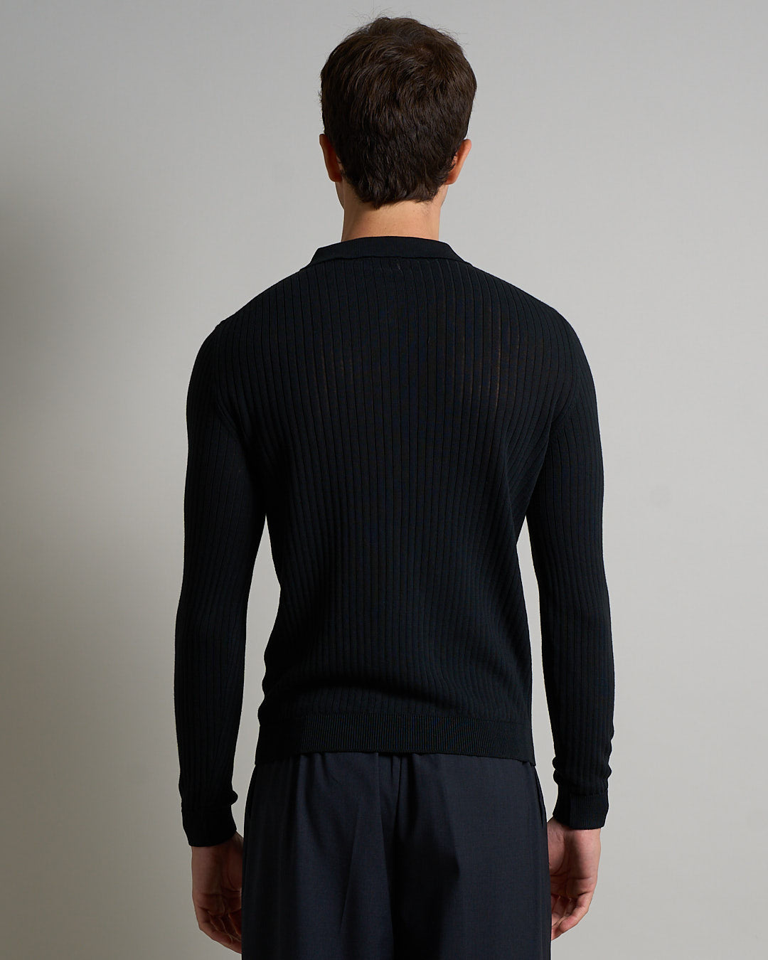 Polo a coste Limited Edition manica lunga