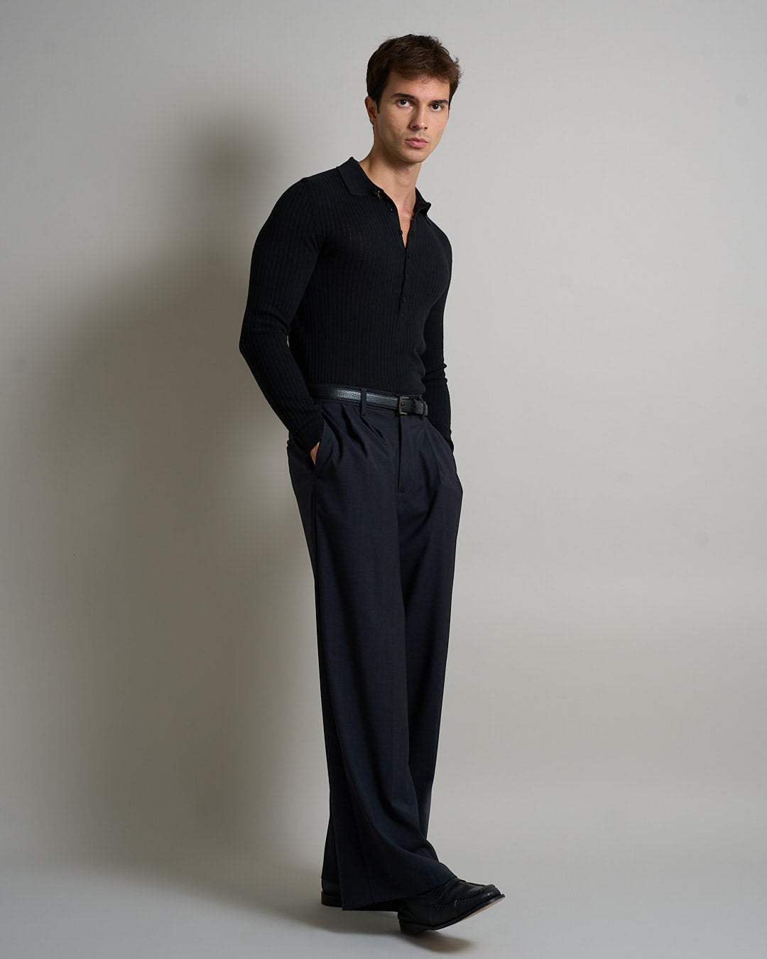 Polo a coste Limited Edition manica lunga