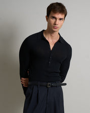 Polo a coste Limited Edition manica lunga