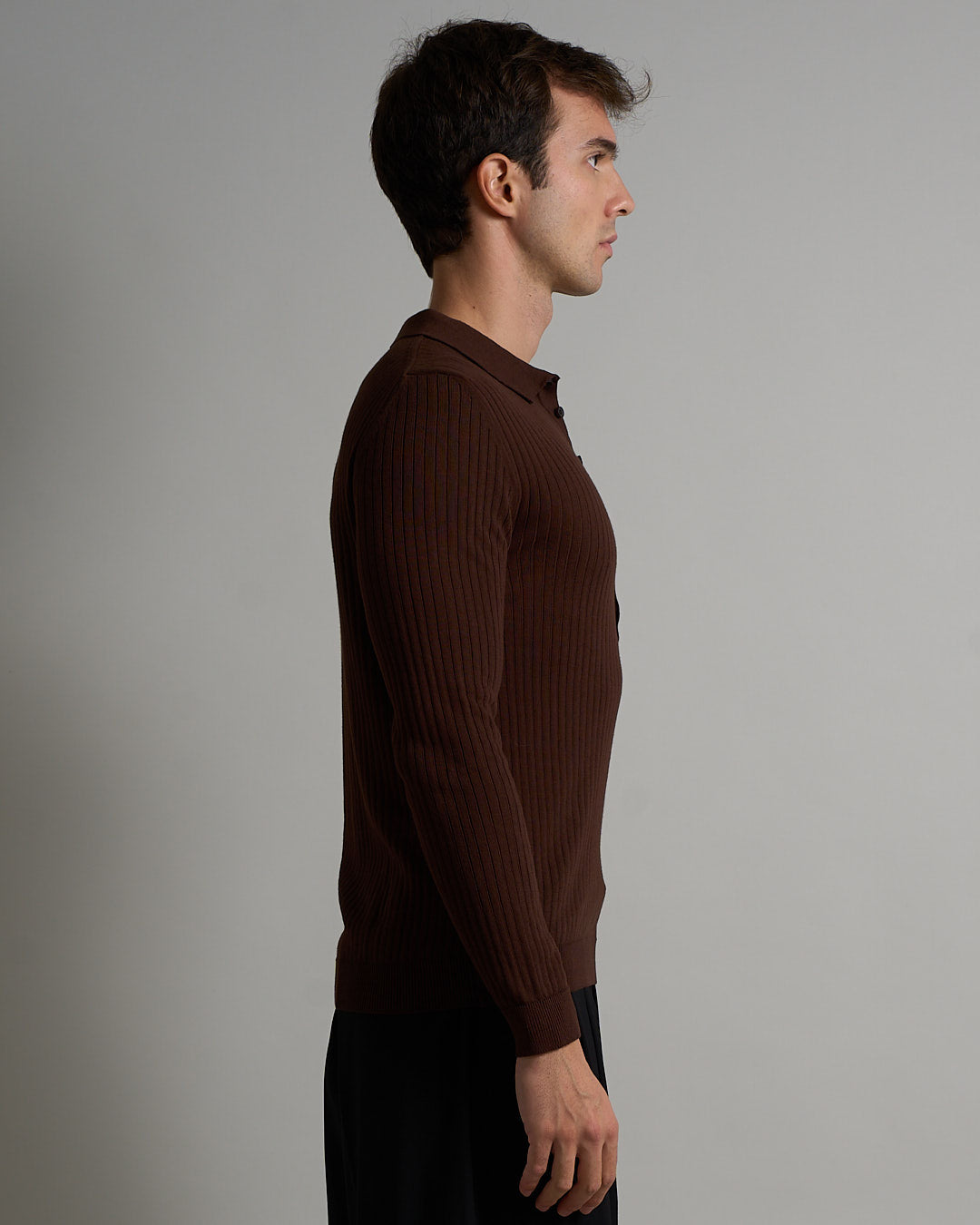 Polo a coste Limited Edition manica lunga