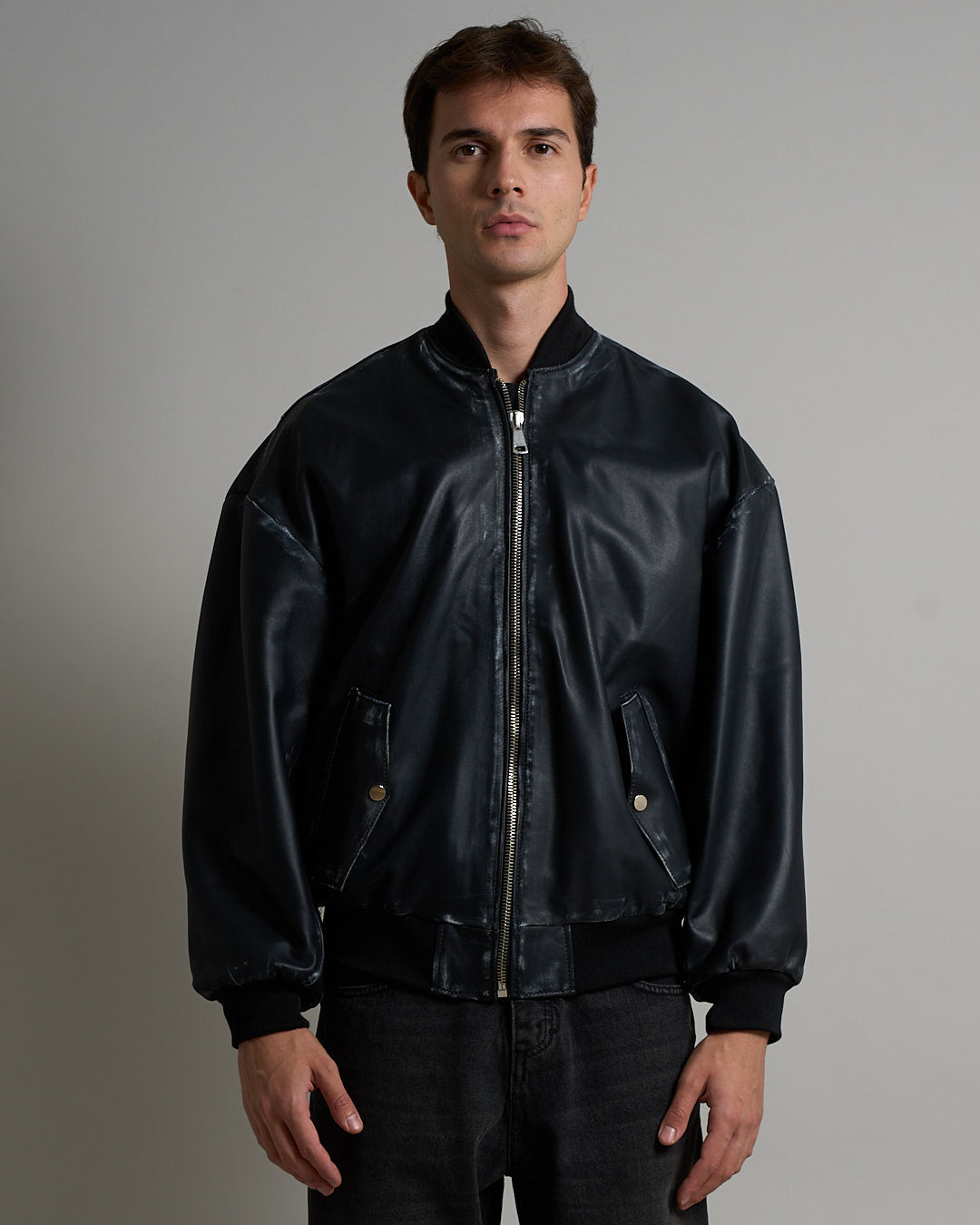 Bomber in pelle Asportato