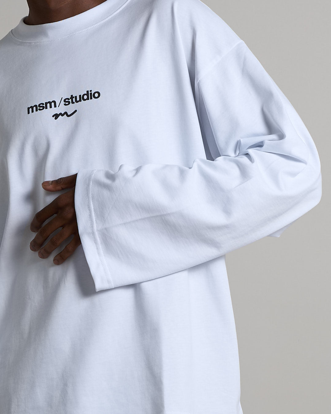 T-shirt logo Longsleeve cotone premium 210gr