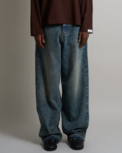 Denim Baggy fit Marmorizzato Sabbiato Legato