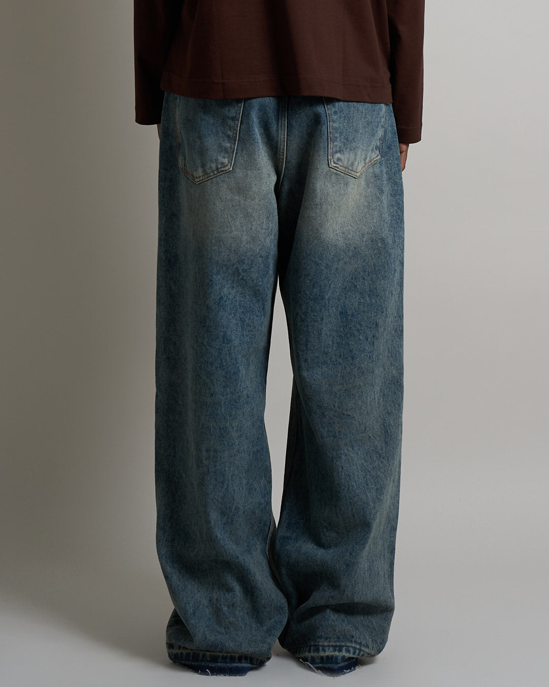 Denim Baggy fit Marmorizzato Sabbiato Legato