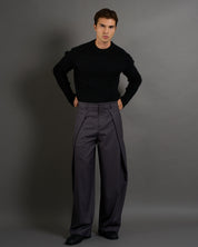 Pantalone Wide Fit con pieghe