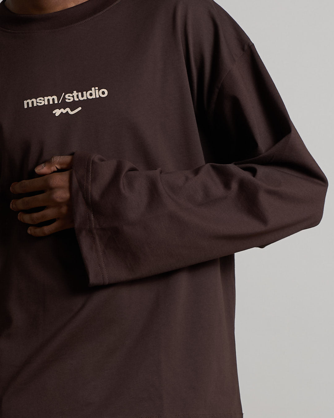 T-shirt logo Longsleeve cotone premium 210gr