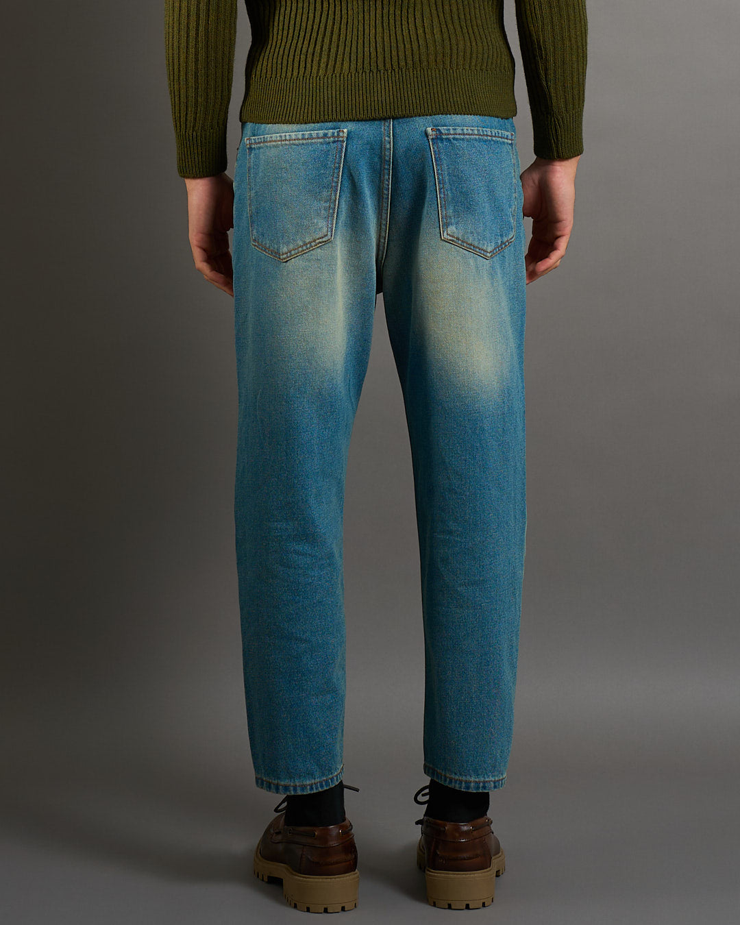 Msm Studio Jeans Straight Fit Sandblasted 