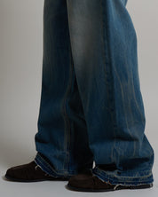 Denim Baggy fit Sabbiato Legato con spruzzo