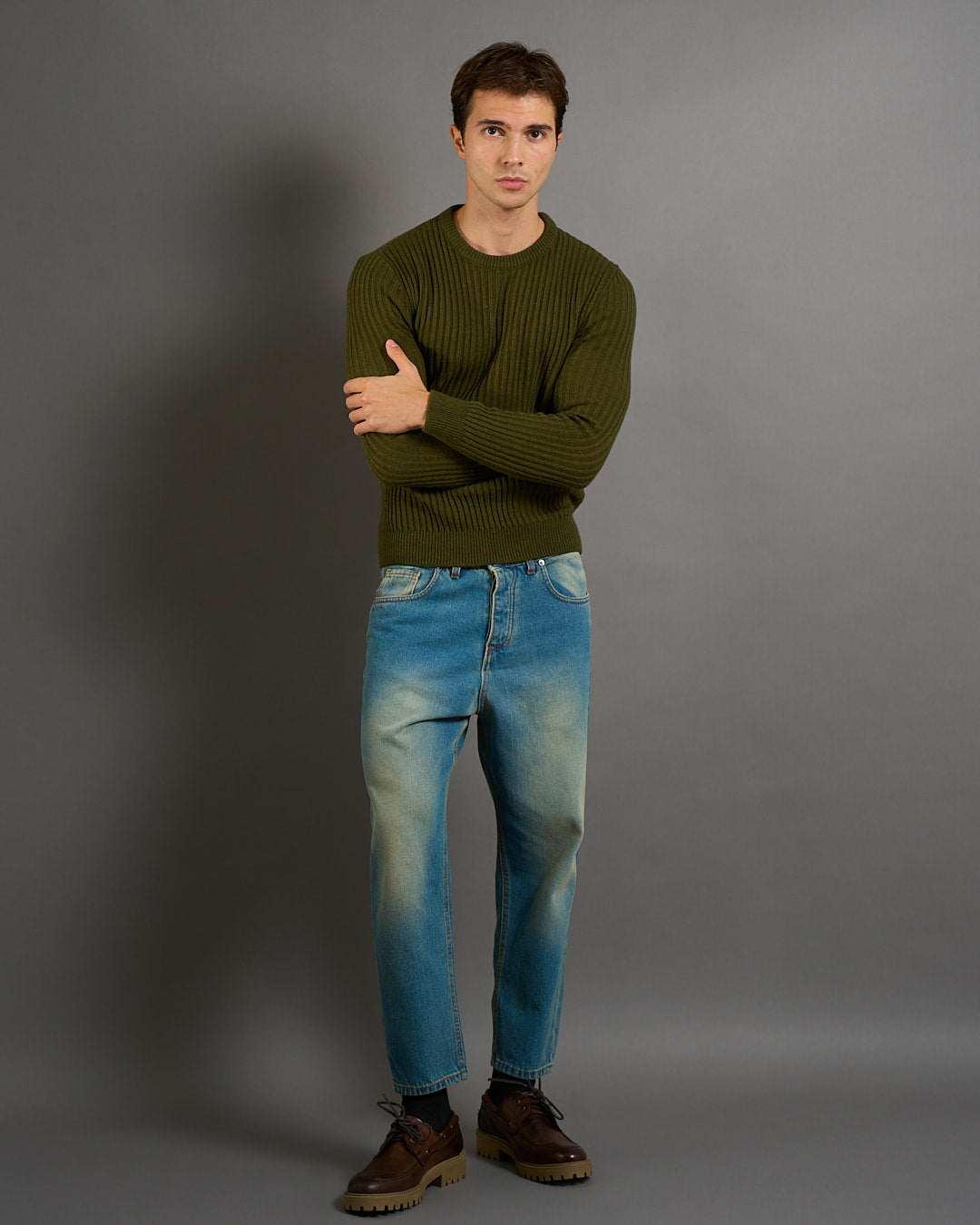 Msm Studio Jeans Straight Fit Sandblasted 