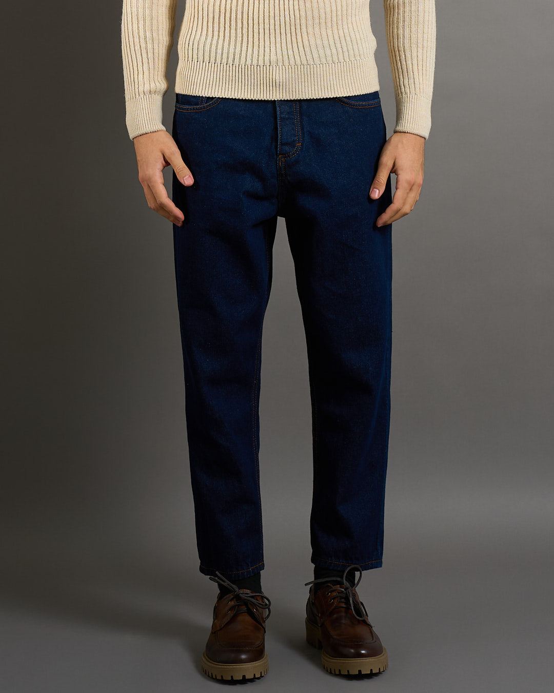 Msm Studio Jeans Straight Fit Sandblasted 