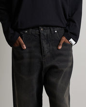 Denim Baggy fit Sabbiato legato nero