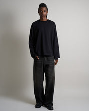 Denim Baggy fit Sabbiato legato nero