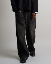 Denim Baggy fit Sabbiato legato nero