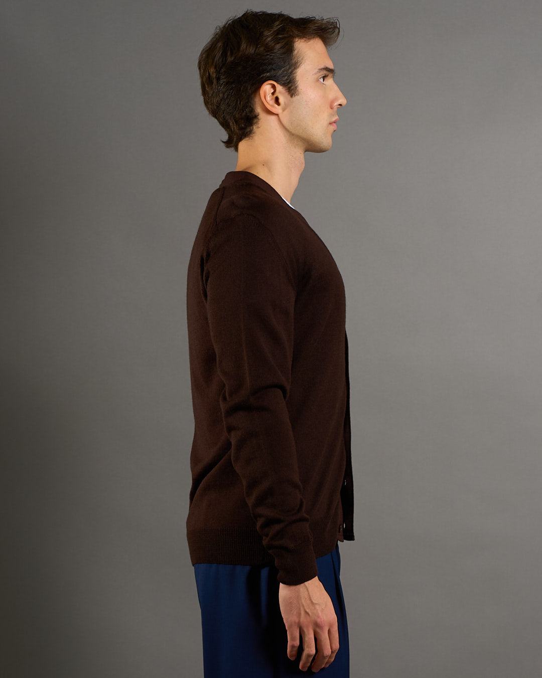 Cardigan Basic in lana merinos