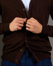 Cardigan Basic in lana merinos