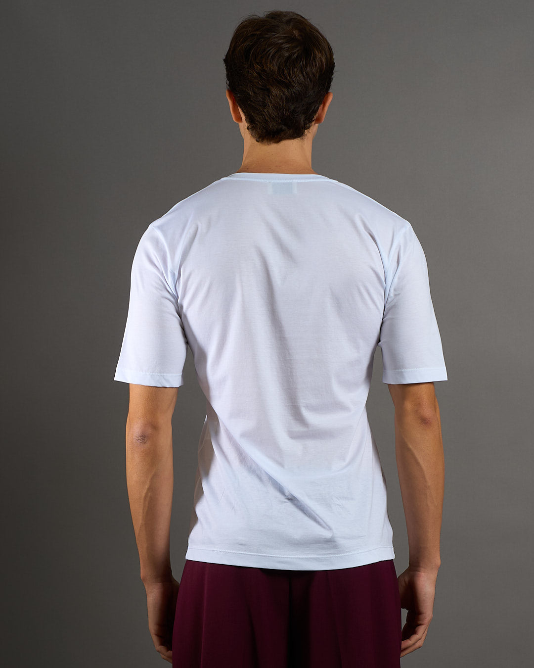 T-shirt Serafino Effetto Seta Mezza Manica