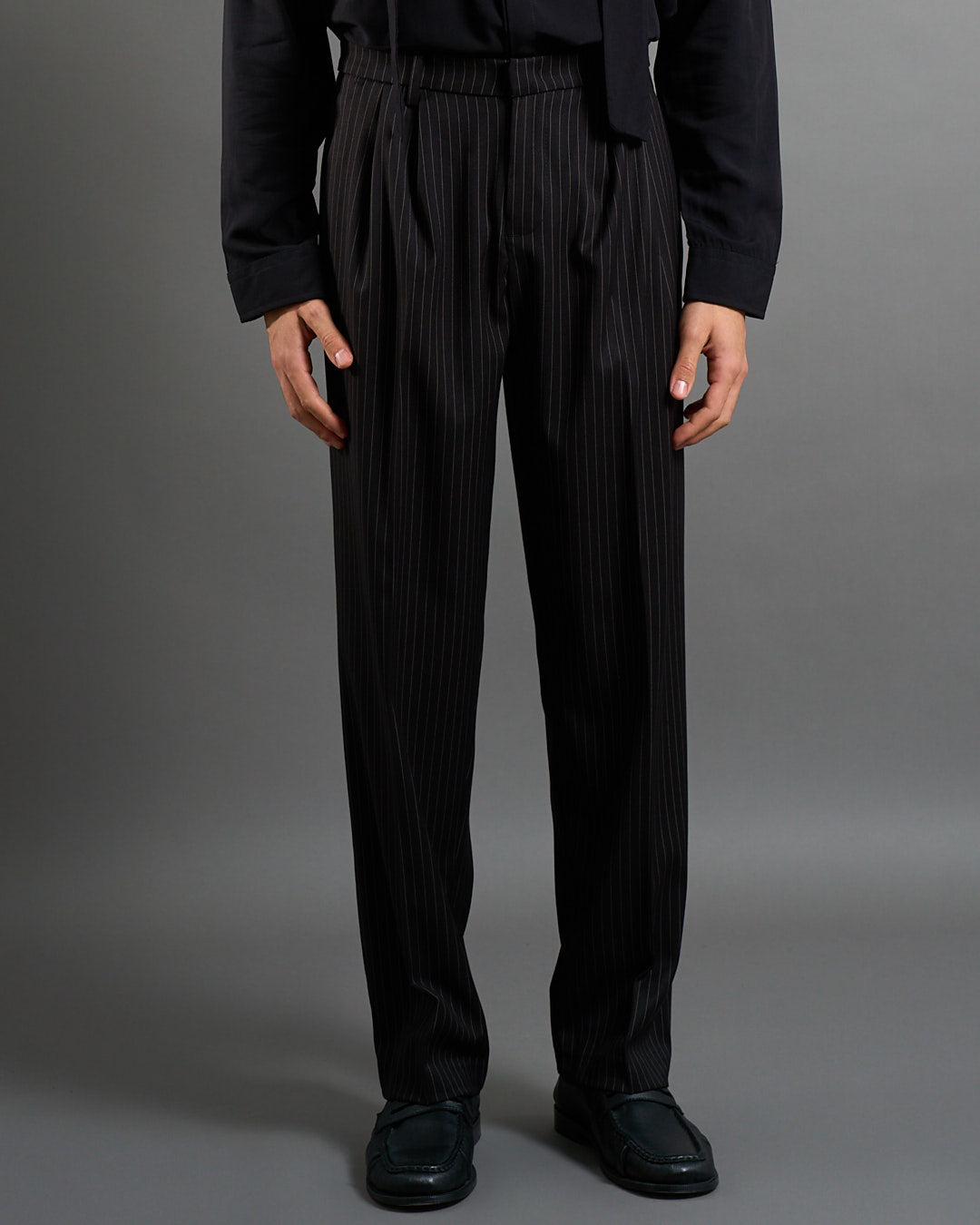 Pantalone Wide Fit Gessato