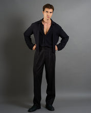 Pantalone Wide Fit Gessato