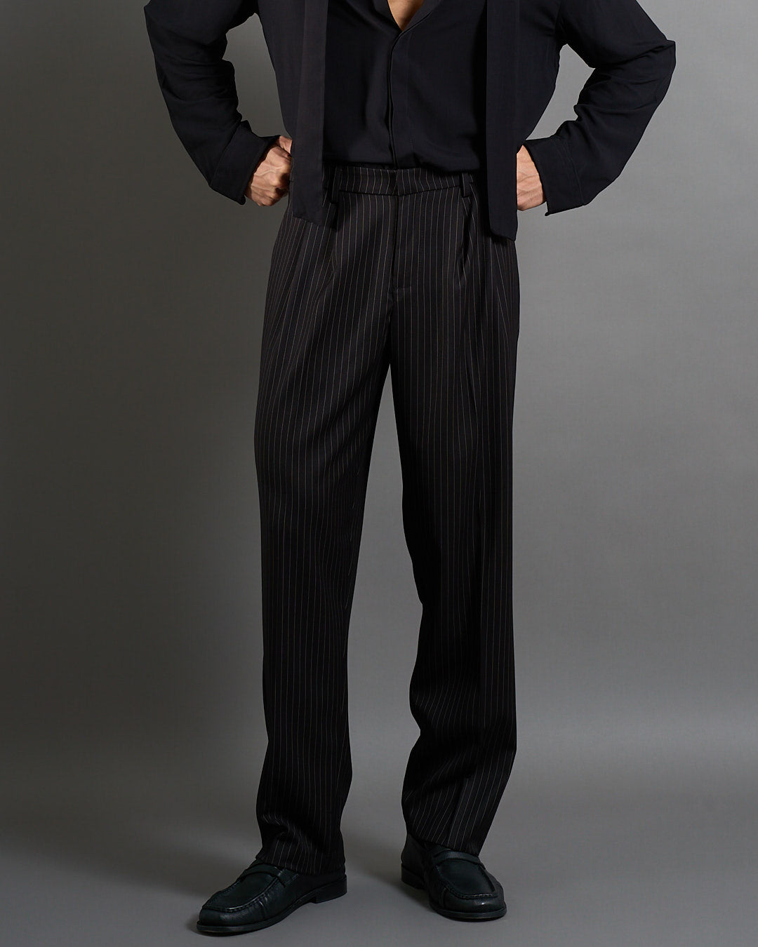 Pantalone Wide Fit Gessato