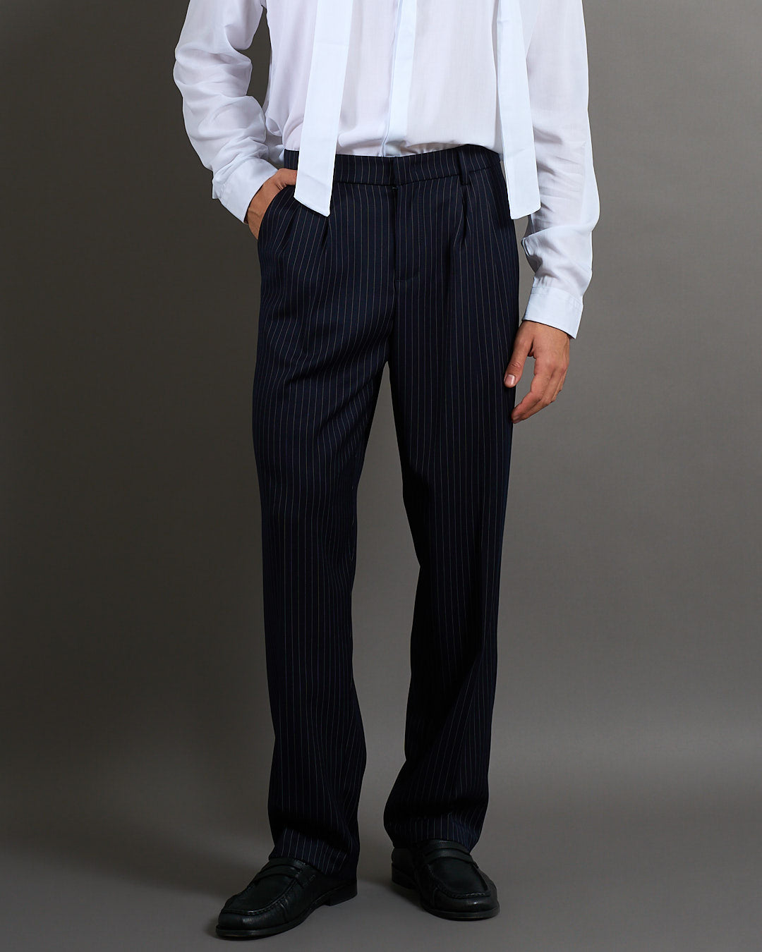 Pantalone Wide Fit Gessato