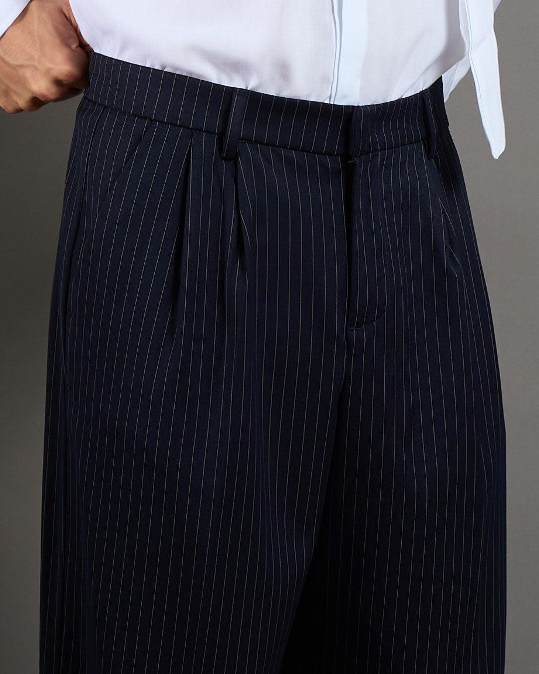 Pantalone Wide Fit Gessato