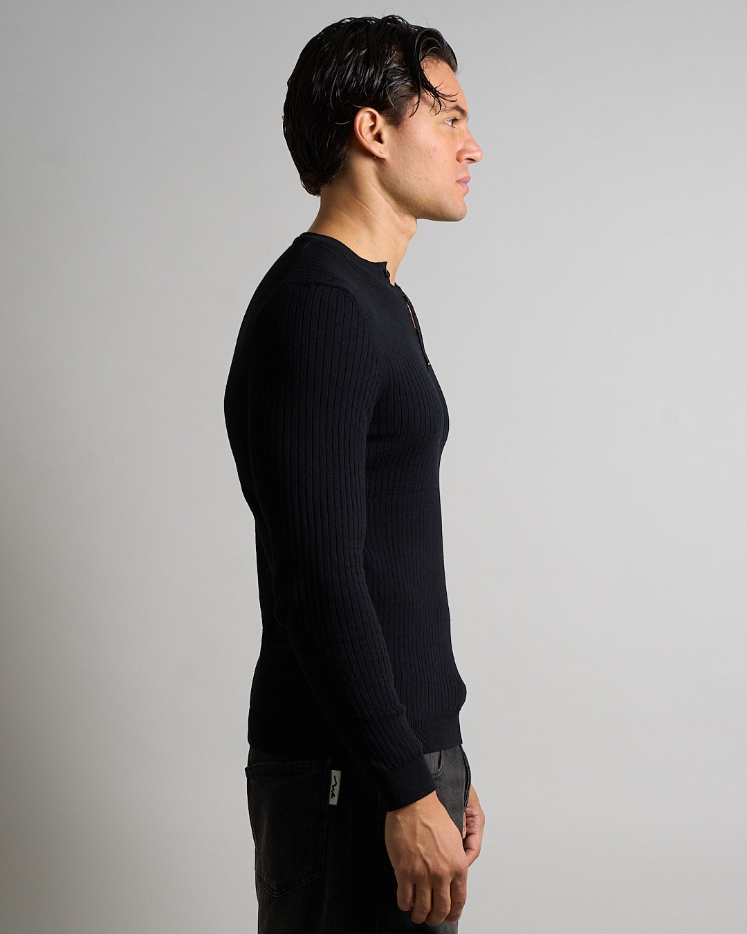 Maglia Serafino a coste