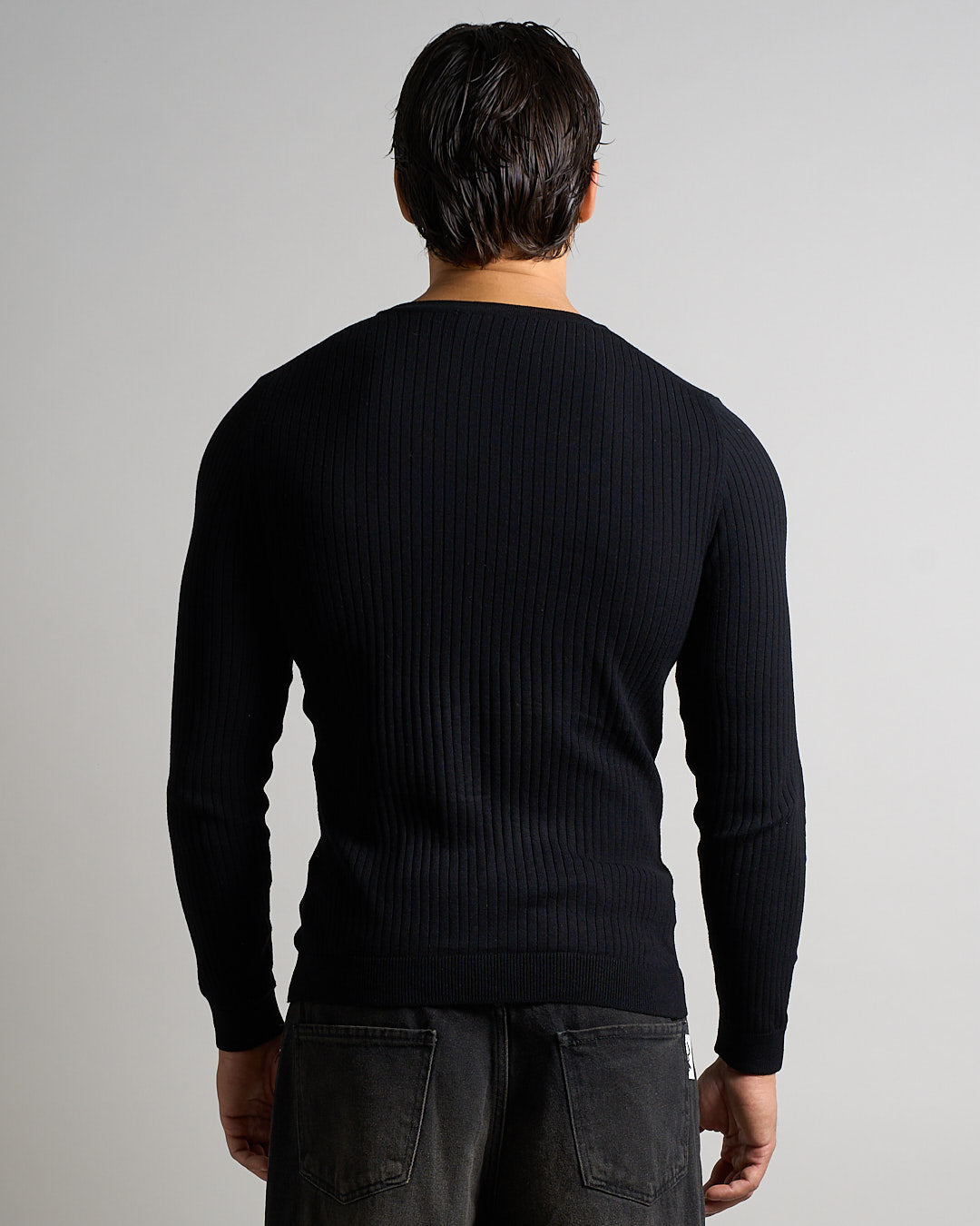 Maglia Serafino a coste