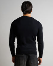 Maglia Serafino a coste