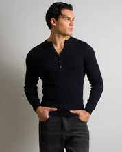 Maglia Serafino a coste