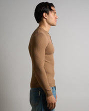 Maglia Serafino a coste