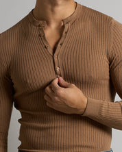 Maglia Serafino a coste