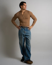 Maglia Serafino a coste