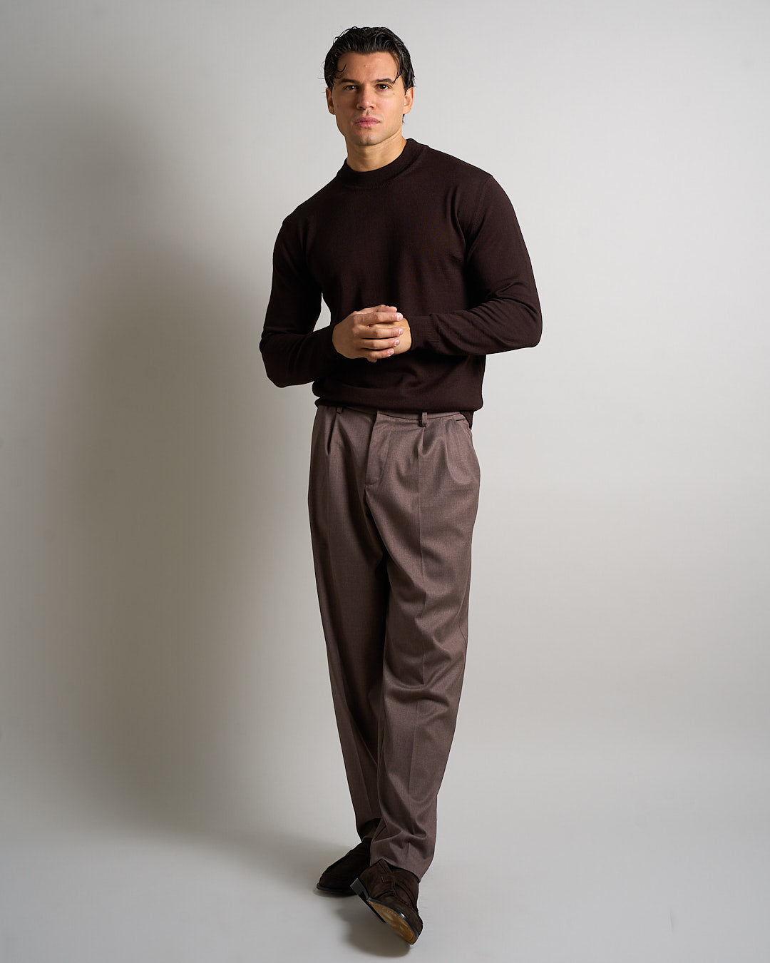 Maglioncino Mezzocollo in lana merinos