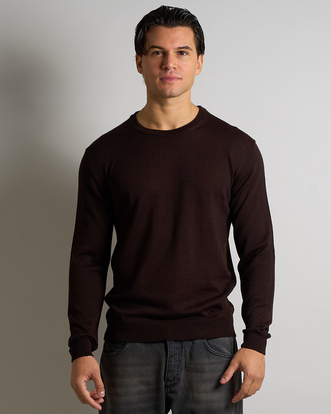 Maglioncino Girocollo in lana merinos