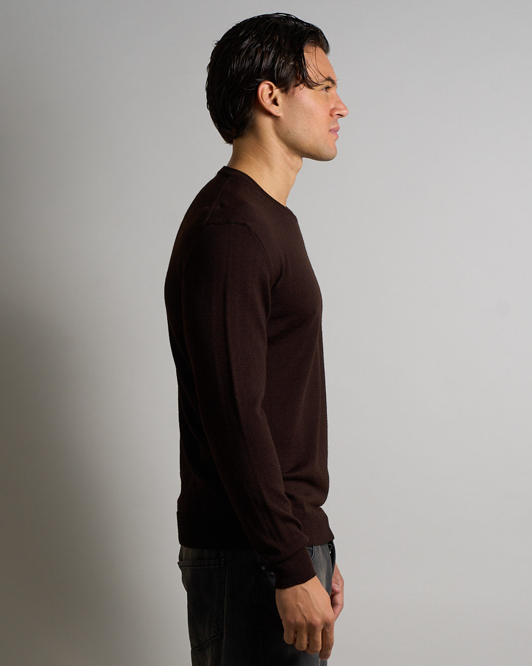 Maglioncino Girocollo in lana merinos