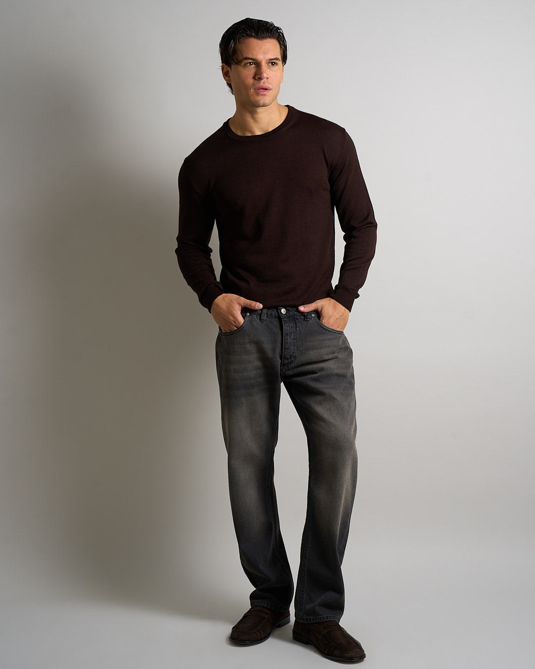 Maglioncino Girocollo in lana merinos