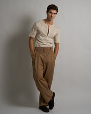 T-shirt Serafino Effetto Seta Mezza Manica