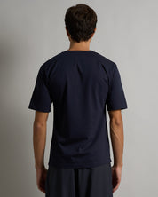 T-shirt Serafino Effetto Seta Mezza Manica