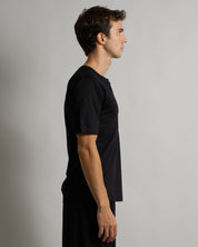 T-shirt Serafino Effetto Seta Mezza Manica