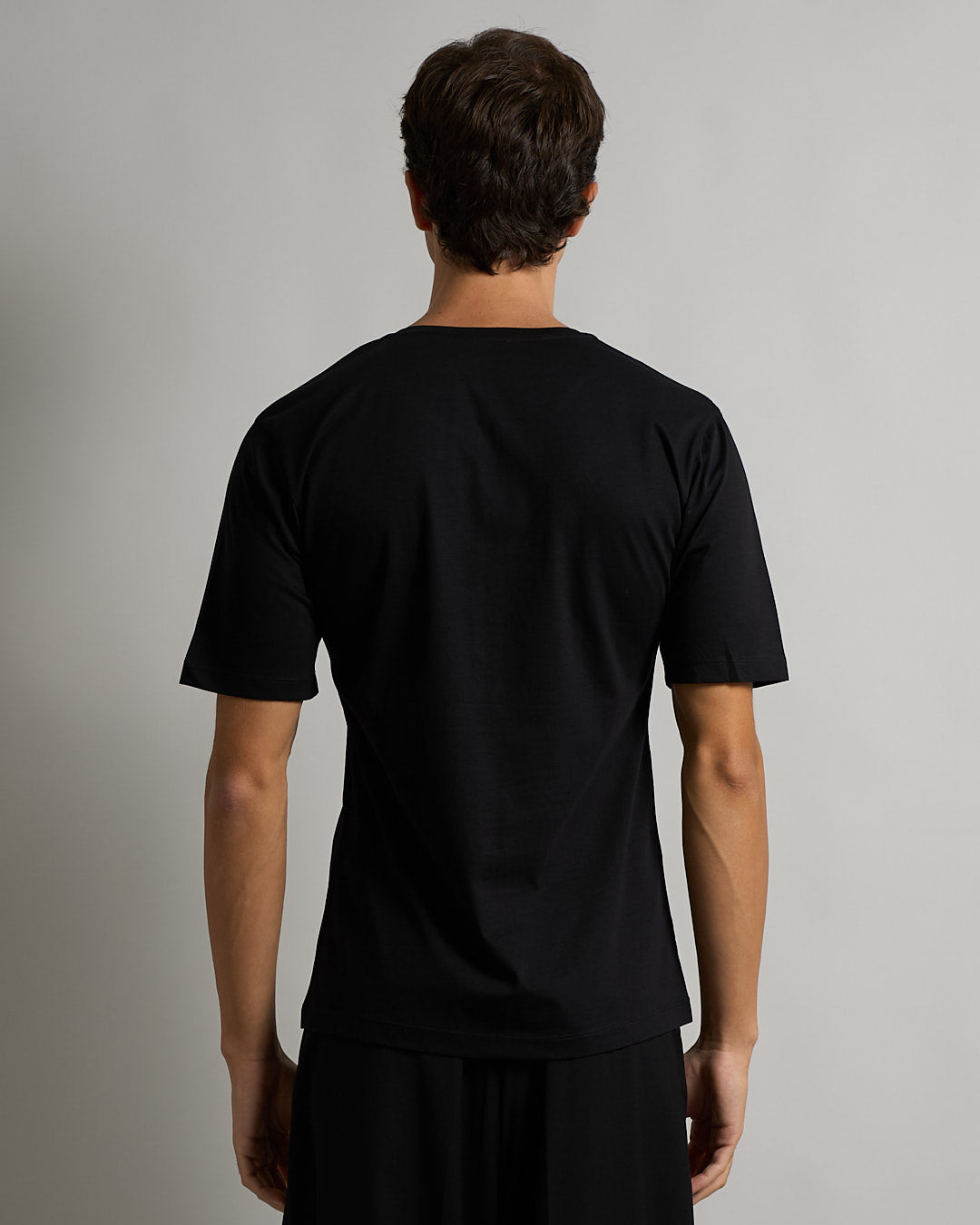 T-shirt Serafino Effetto Seta Mezza Manica