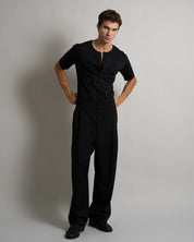 T-shirt Serafino Effetto Seta Mezza Manica